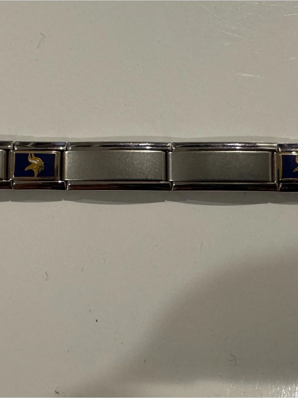 Minnesota Vikings Italian Charm Bracelet Stainless Steel Link adjustable 9mm Y2K